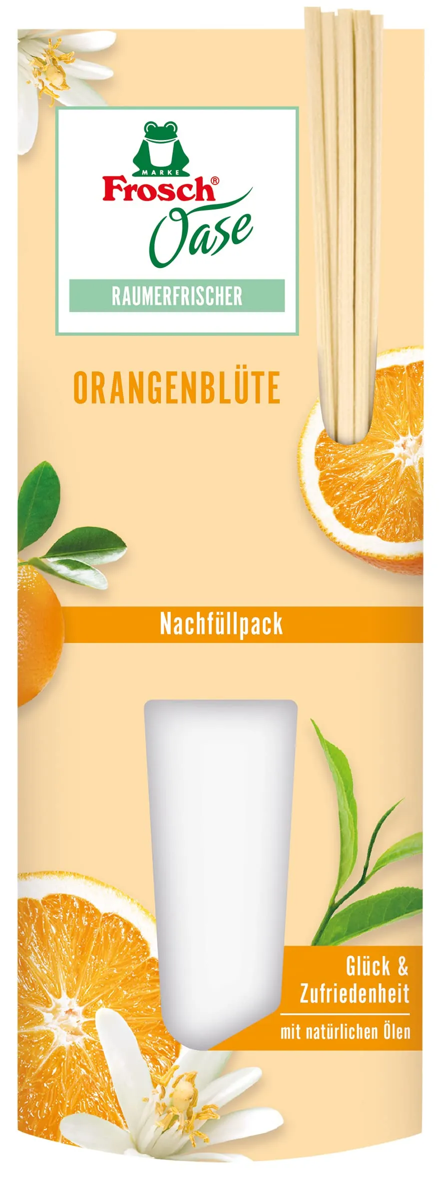 frosch-oase-raumerfrischer-orangenbl-te-nachf-llpack-90ml image 1