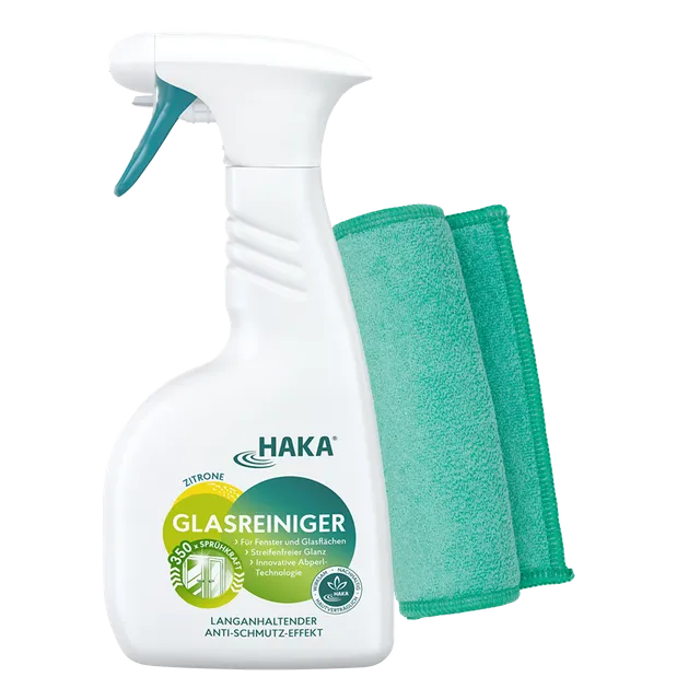 haka-saubere-fenster-glasreiniger-spray-500-ml-tuch image 1