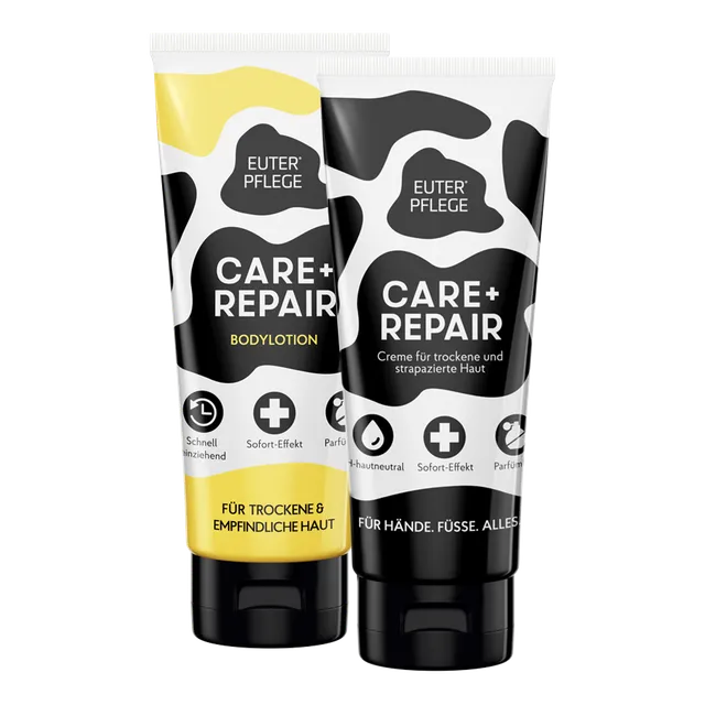 haka-euterpflege-care-repair-creme-bodylotion-2x200ml-raue-haut image 1