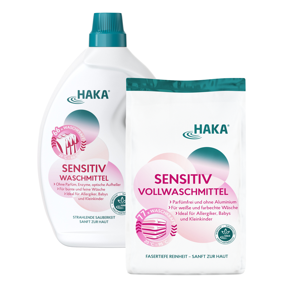 haka-neutralseife-sensitiv-waschmittel-set-pulver-3kg-2l image 1