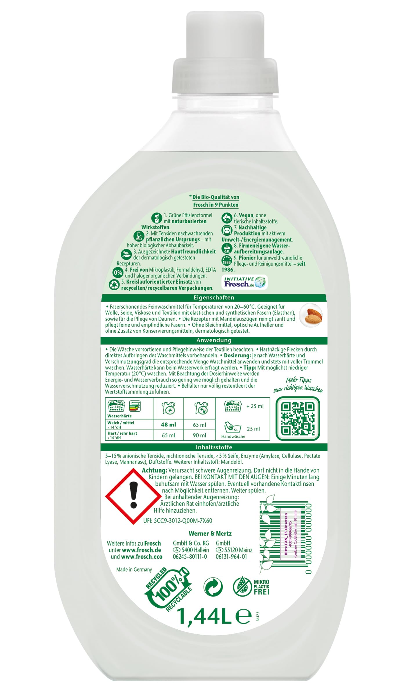 frosch-fein-woll-waschbalsam-1-44-l-30-wl-mandel image 2