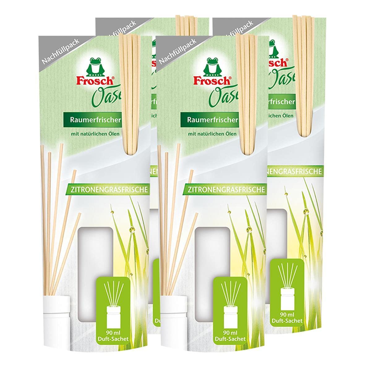 frosch-oase-raumerfrischer-zitronengras-nachf-llpack-4x90-ml image 1