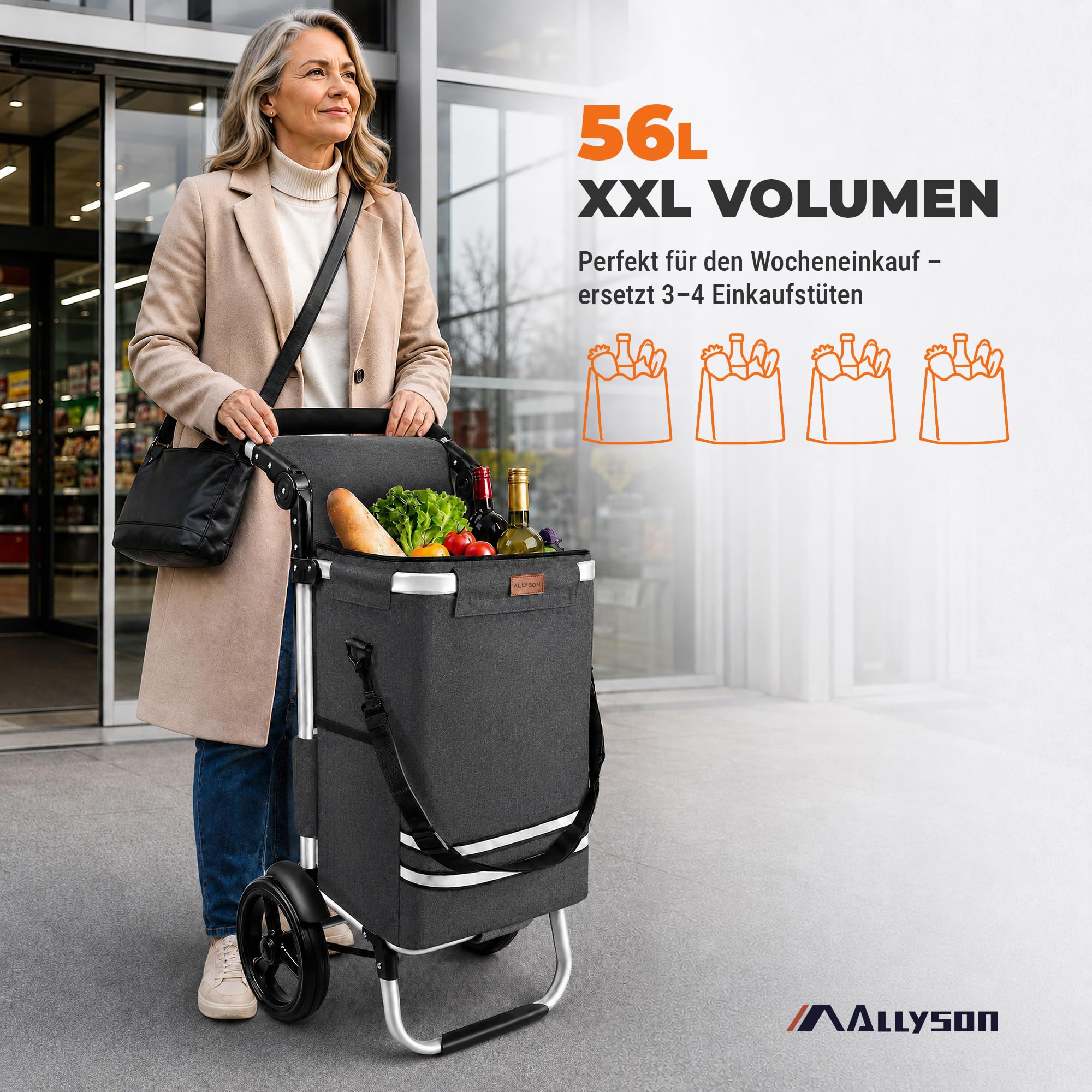 allyson-einkaufstrolley-56-l-grau-klappbar-wasserdicht image 2