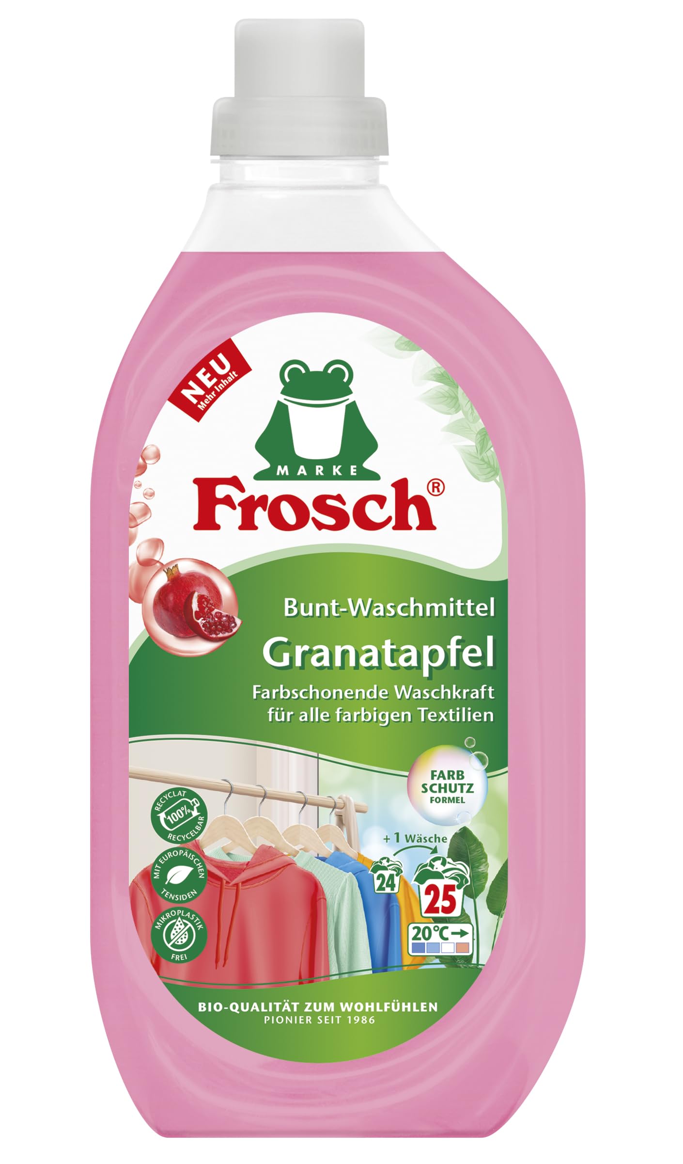 frosch-granatapfel-bunt-waschmittel-1-5-l-mit-farbschutz image 1