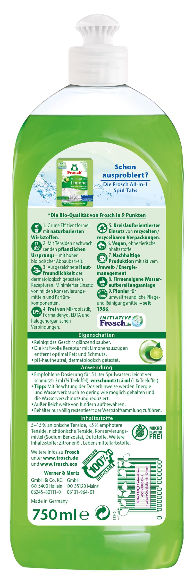 frosch-limone-sp-lmittel-750ml-handgeschirrsp-lmittel-zitrone image 2