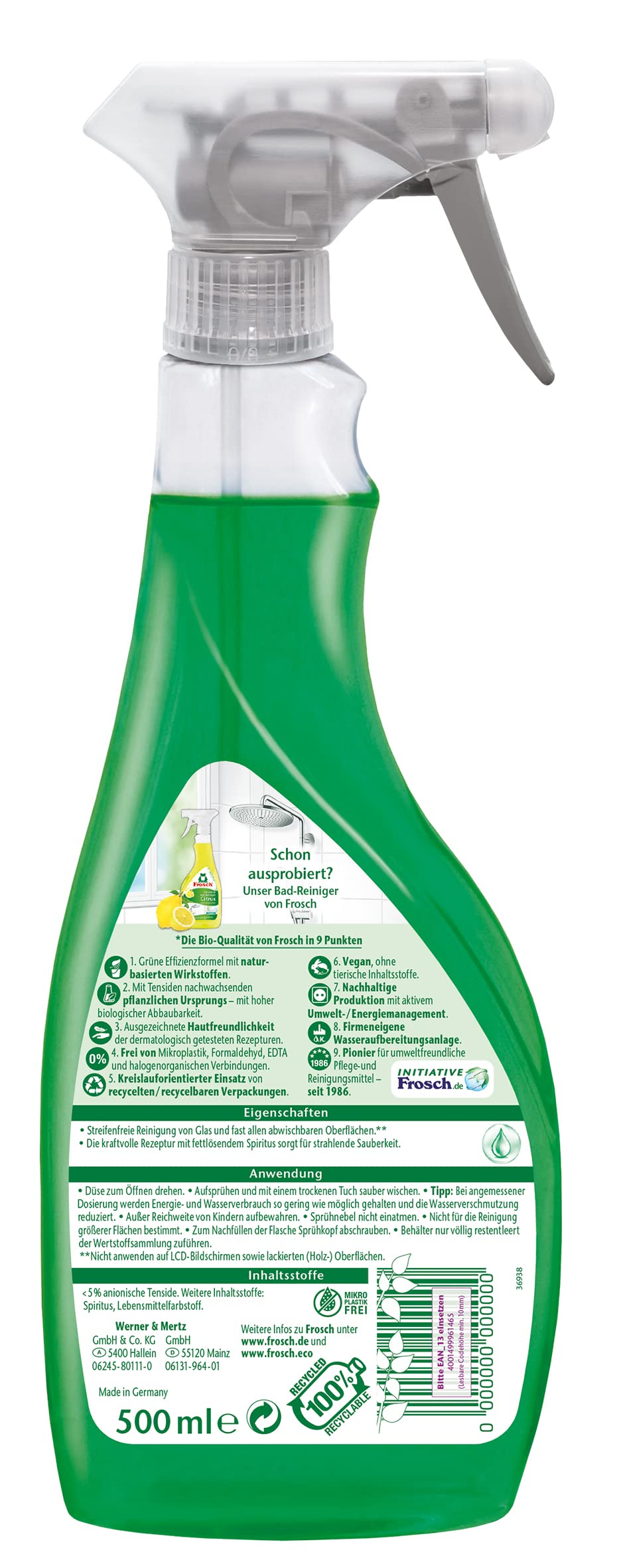 frosch-spiritus-glas-reiniger-500-ml-fenster-streifenfrei image 3