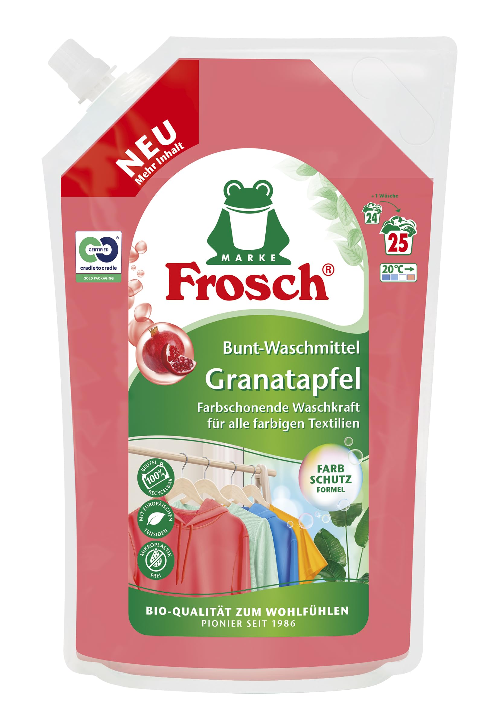 frosch-granatapfel-bunt-waschmittel-1-5-l-25-wl-farbschutz image 1