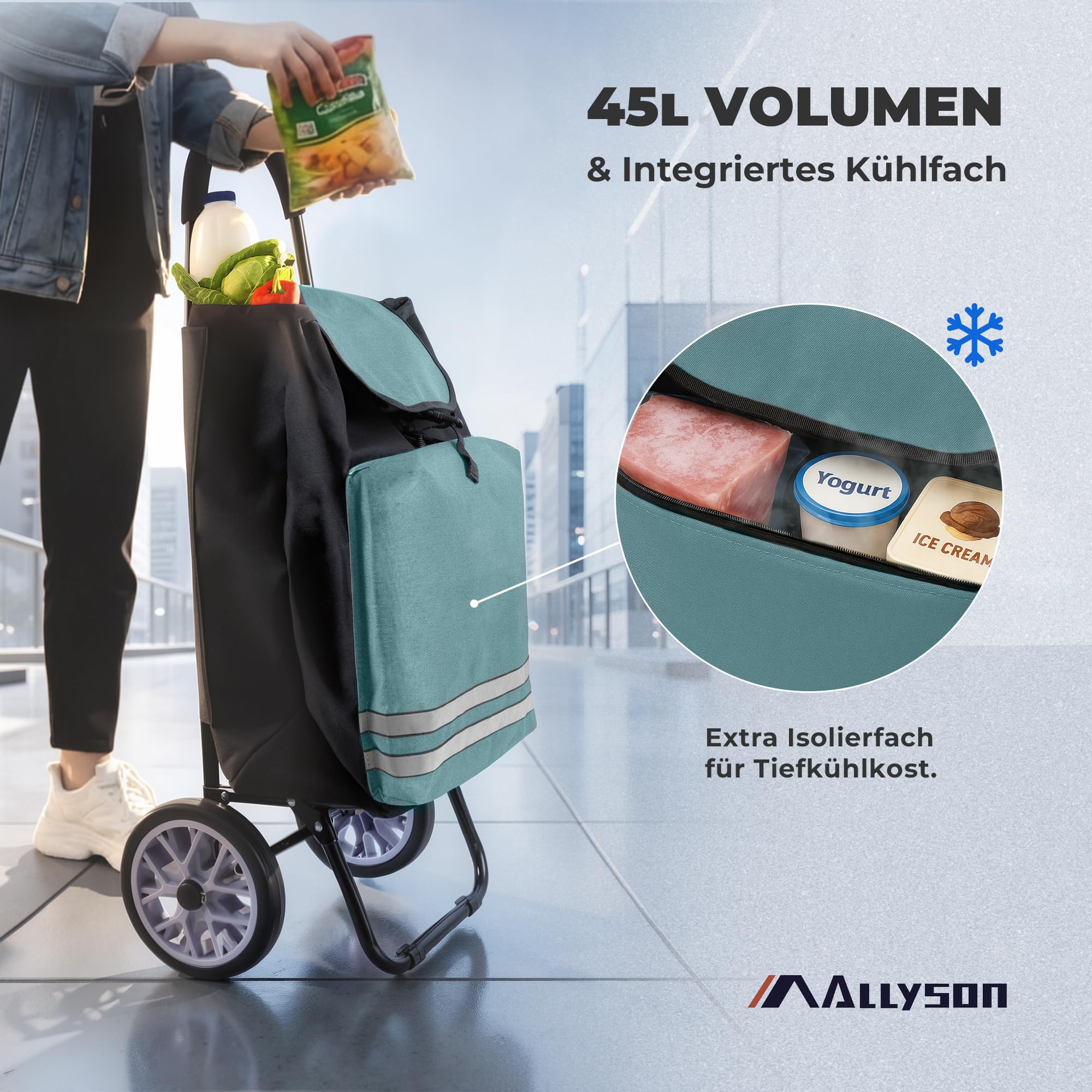 allyson-shopping-trolley-einkaufstrolley-45l-gr-n-k-hltasche image 2