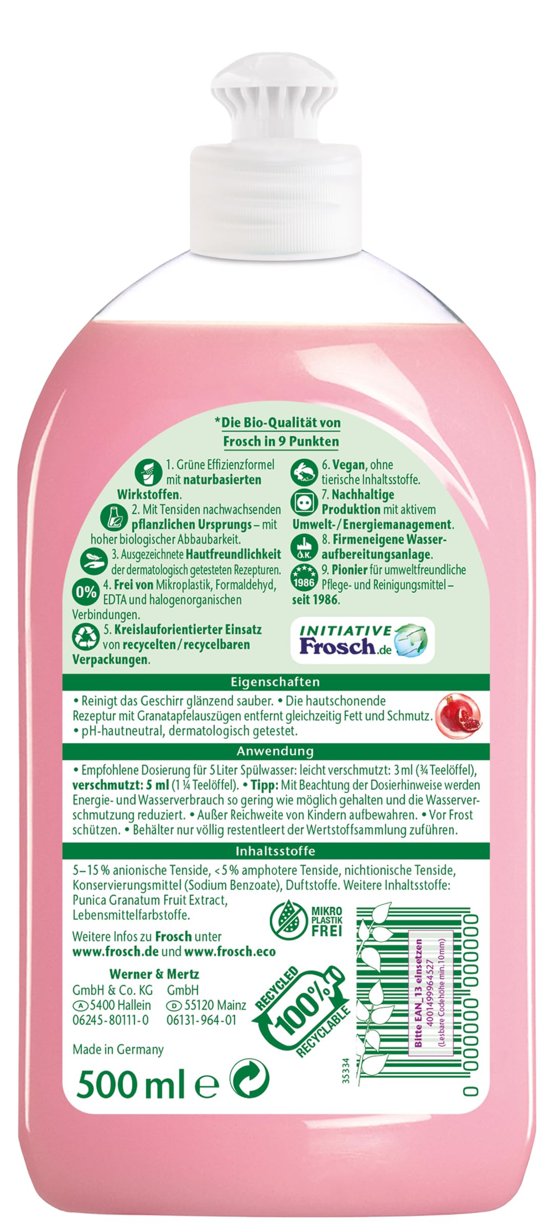 frosch-granatapfel-sp-l-balsam-500ml-hautschonend image 2