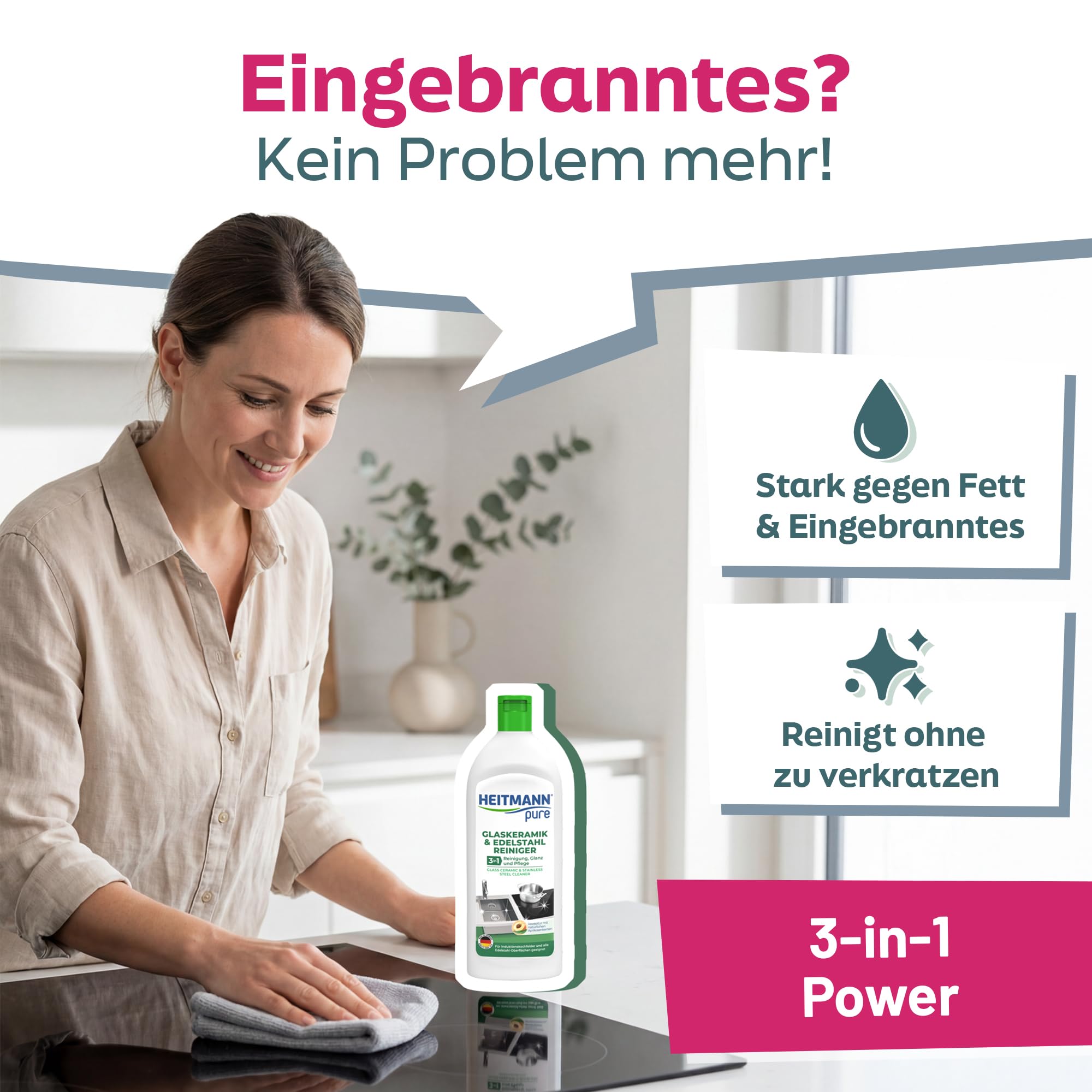 heitmann-pure-glaskeramik-edelstahlreiniger-250ml-3in1 image 2