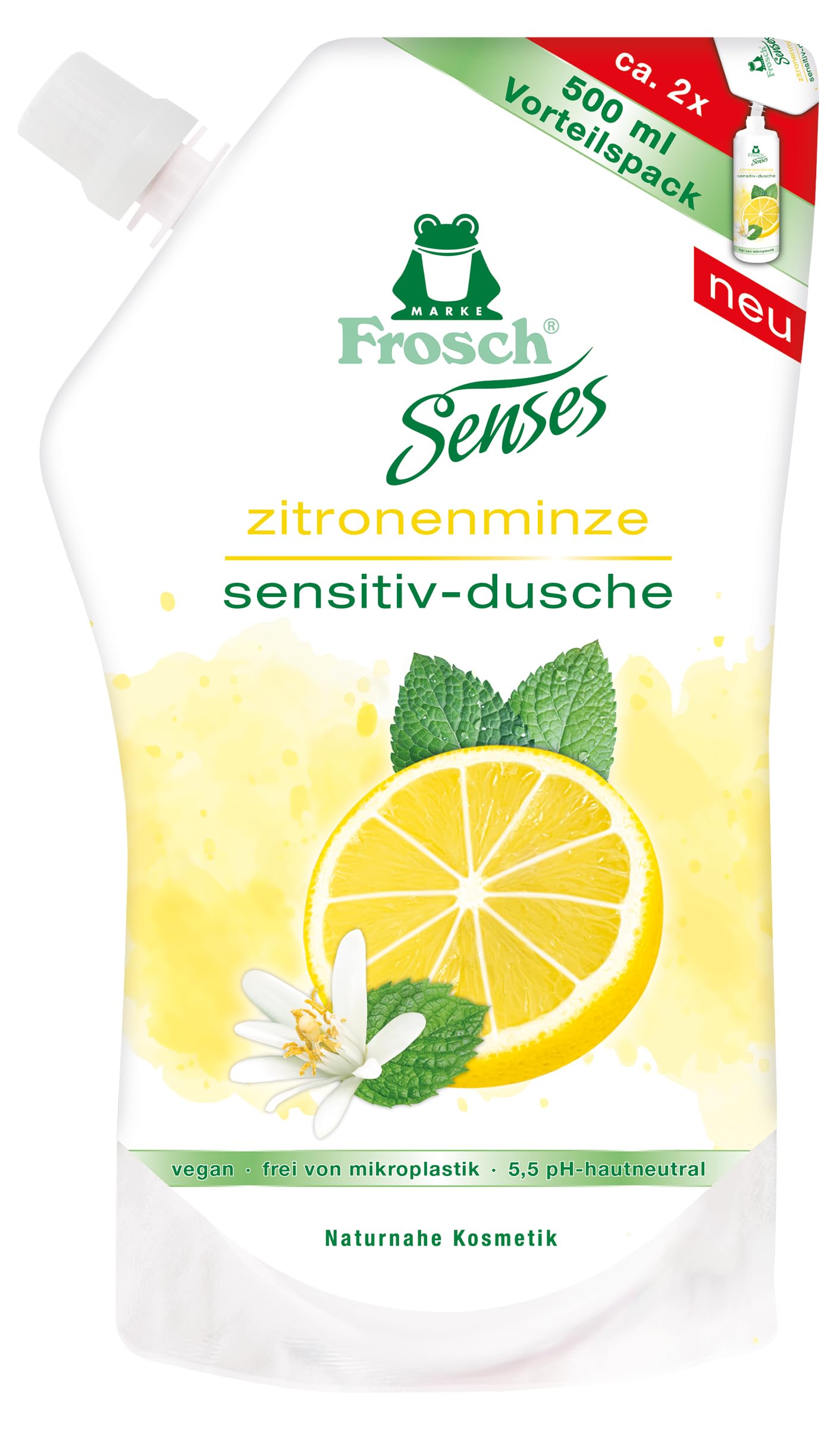frosch-senses-zitronenminze-sensitiv-dusche-duschgel-500ml image 1