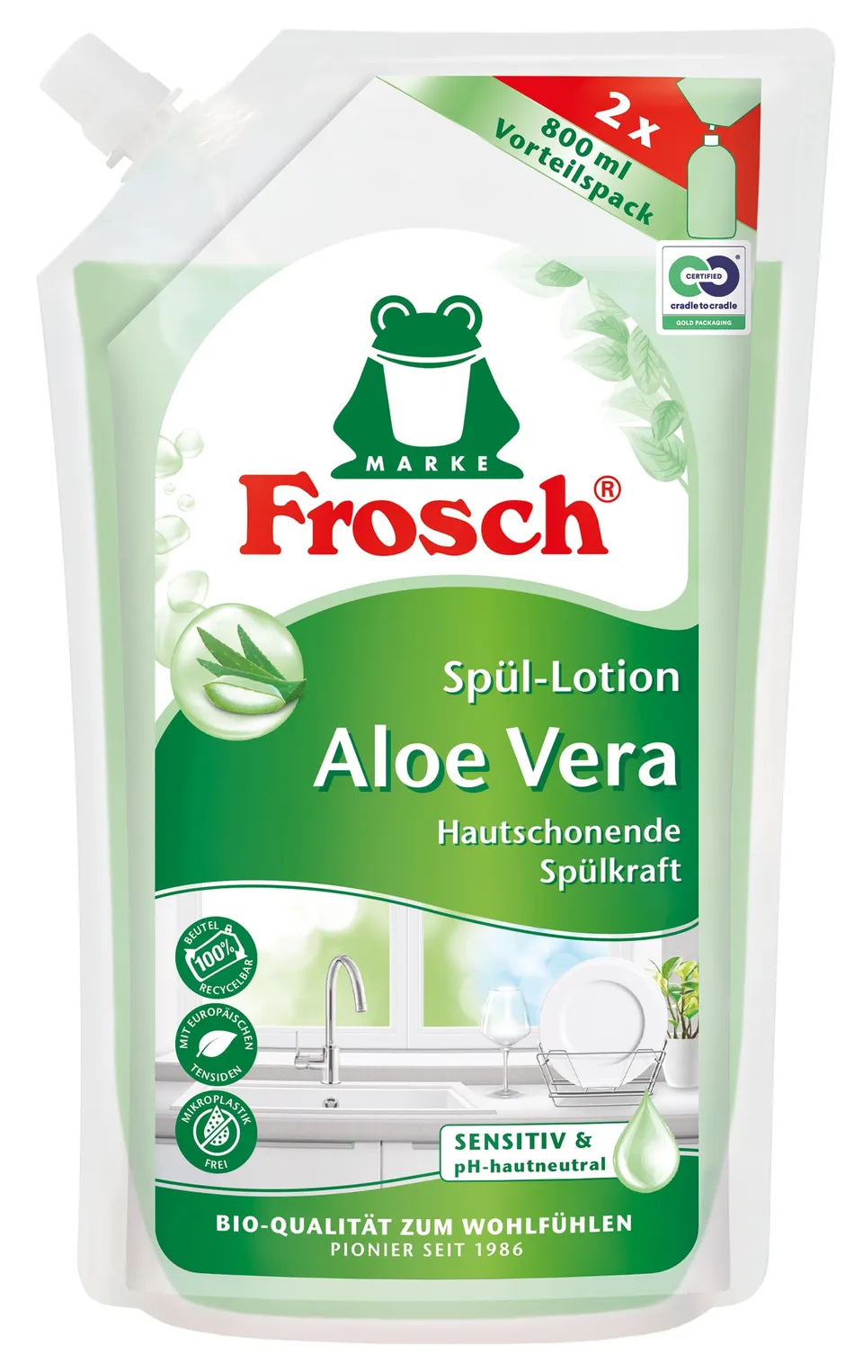 frosch-aloe-vera-sp-l-lotion-nachf-llbeutel-800ml image 1