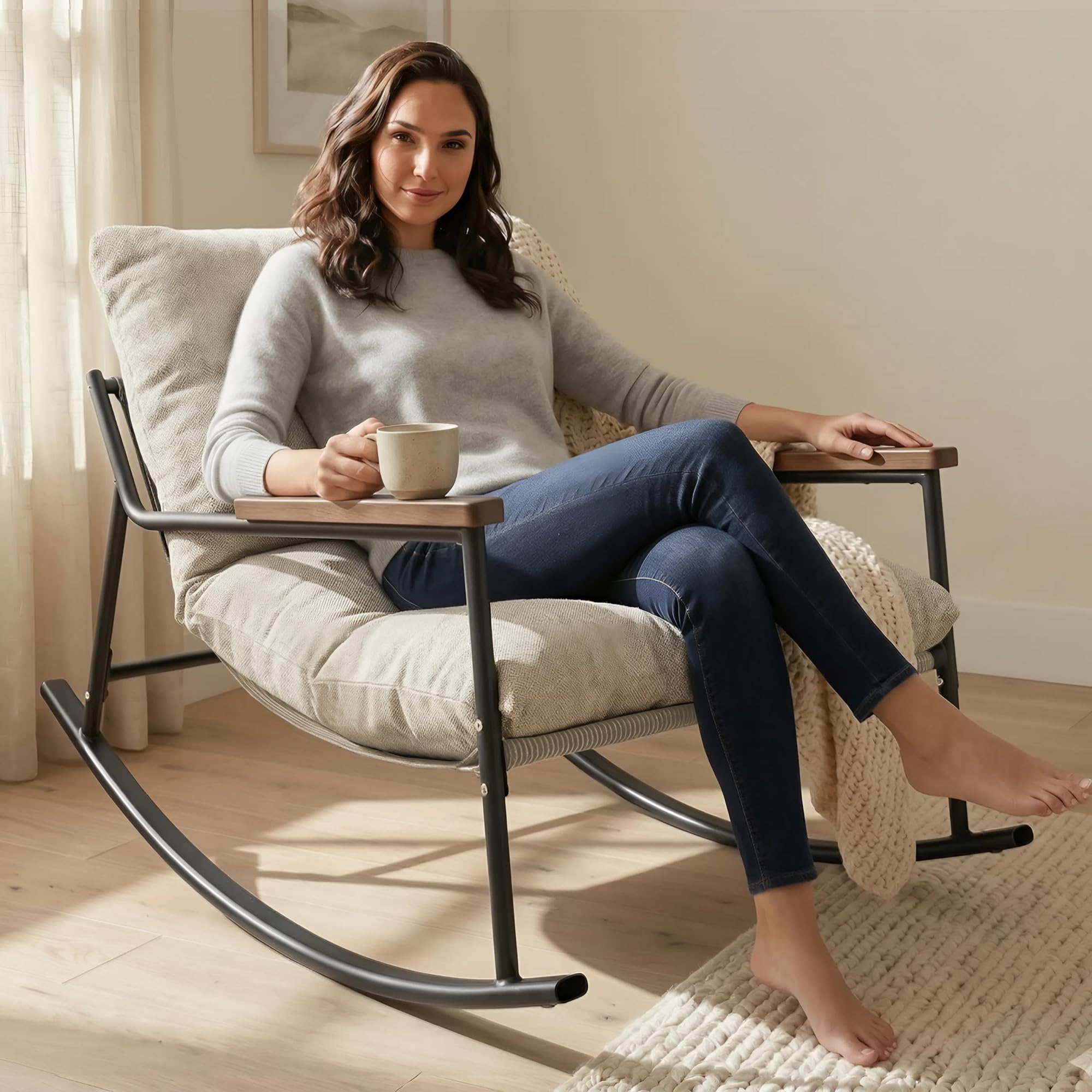 allyson-schaukelstuhl-cord-beige-150-kg-stillsessel image 1