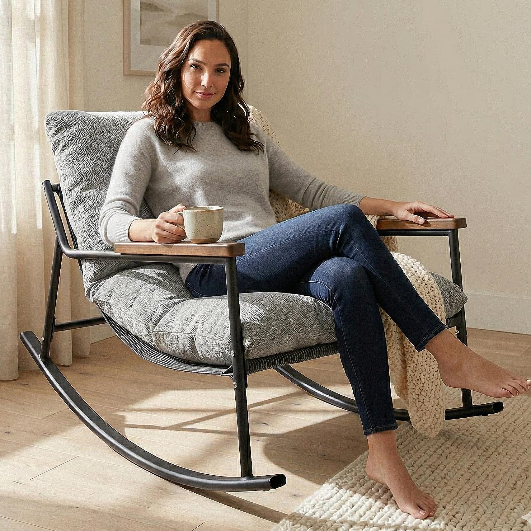 allyson-schaukelstuhl-cord-grau-150-kg-stillsessel image 1