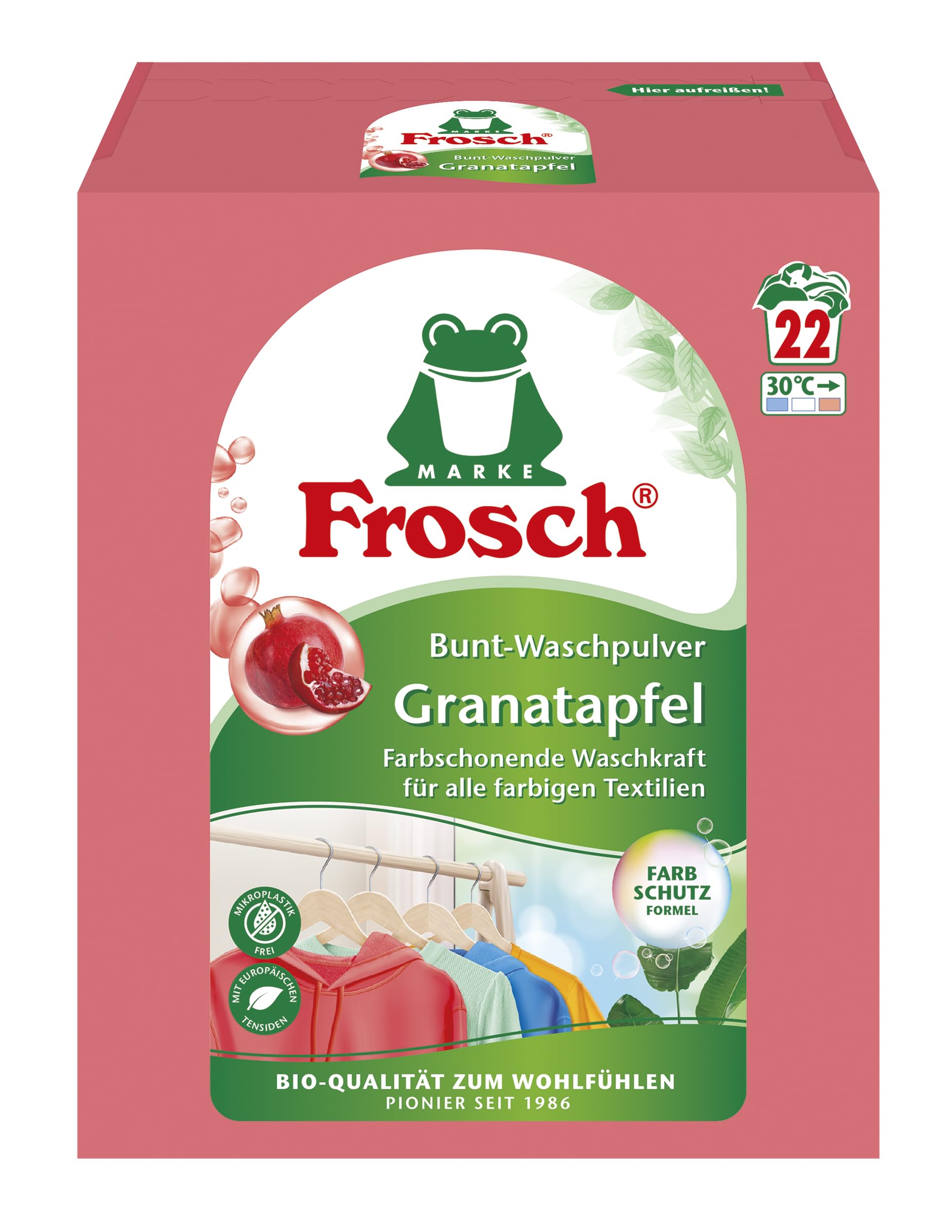 frosch-granatapfel-bunt-waschpulver-1-45-kg-mit-farbschutz image 1
