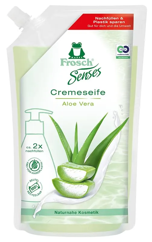 frosch-senses-cremeseife-aloe-vera-500-ml-nachf-ller image 1