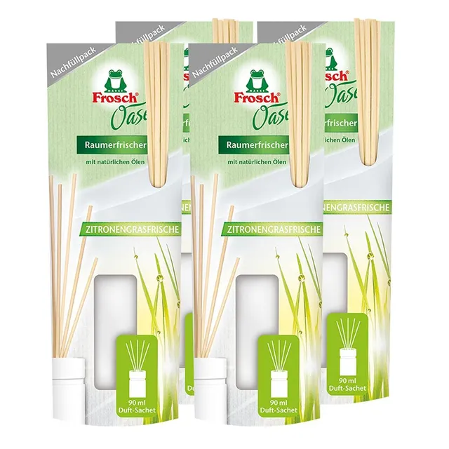 frosch-oase-raumerfrischer-zitronengras-nachf-llpack-4x90-ml image 1