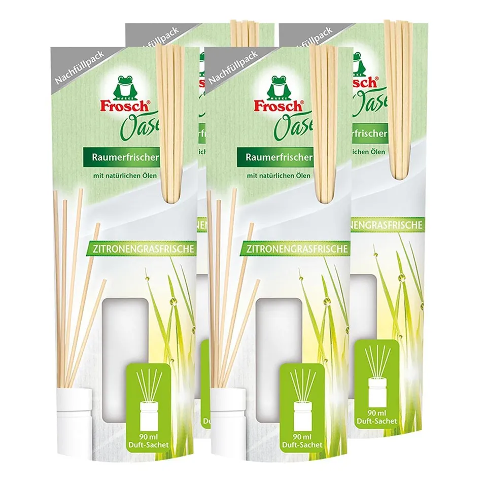 frosch-oase-raumerfrischer-zitronengras-nachf-llpack-4x90-ml image 1