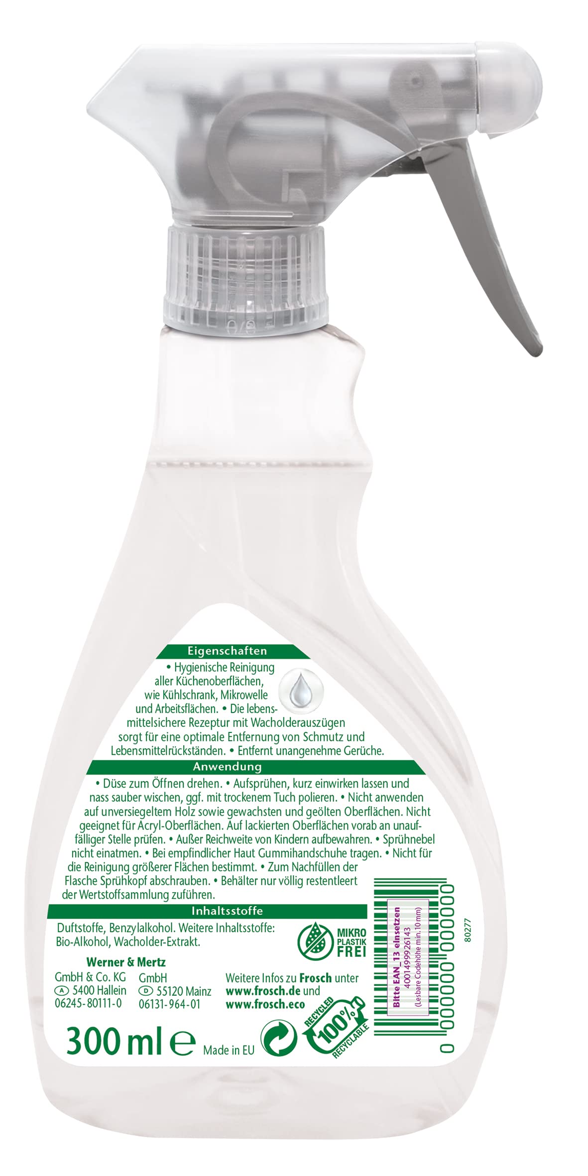 frosch-k-chen-hygiene-reiniger-300-ml-wacholder-vegan image 3