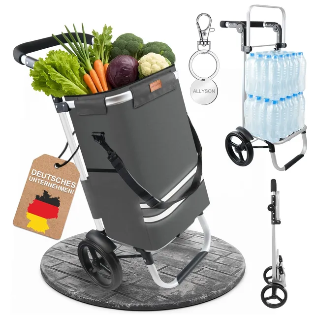 allyson-einkaufstrolley-56-l-grau-klappbar-wasserdicht image 1