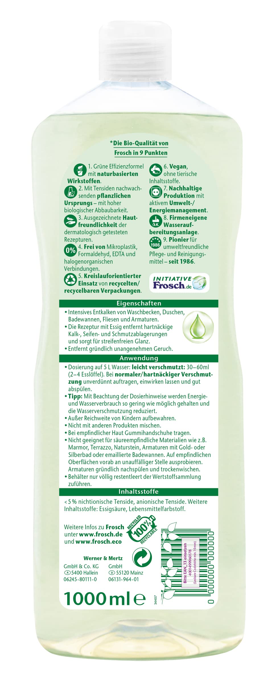 frosch-essig-reiniger-1000ml-kalkl-ser-bad-k-che image 2