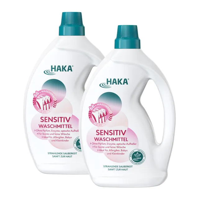 haka-sensitiv-waschmittel-2x2l-132-wl-ohne-duftstoffe image 1