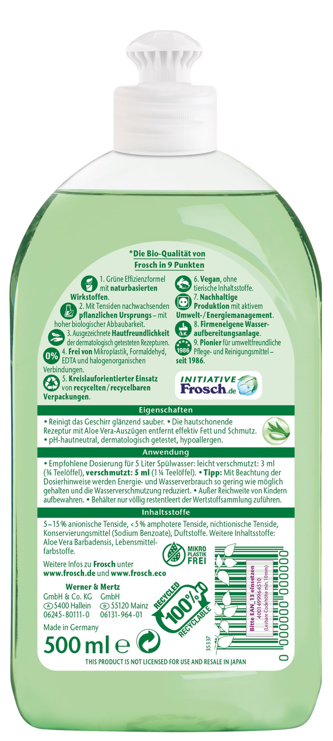 frosch-aloe-vera-sp-l-lotion-500-ml-handsp-lmittel-sensitiv image 2