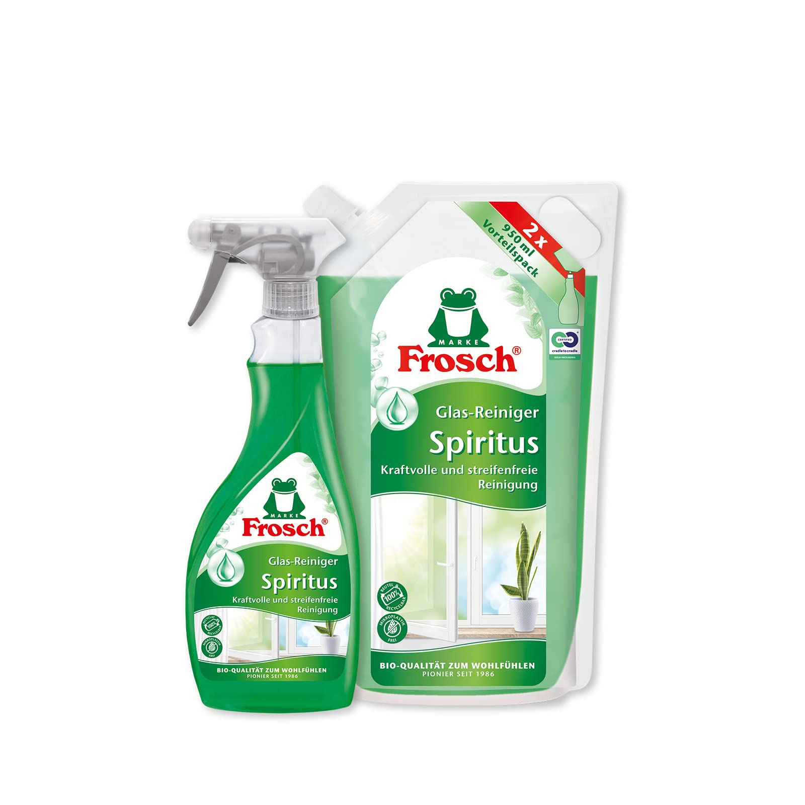 frosch-spiritus-glas-reiniger-nachf-llbeutel-950-ml-vegan image 3