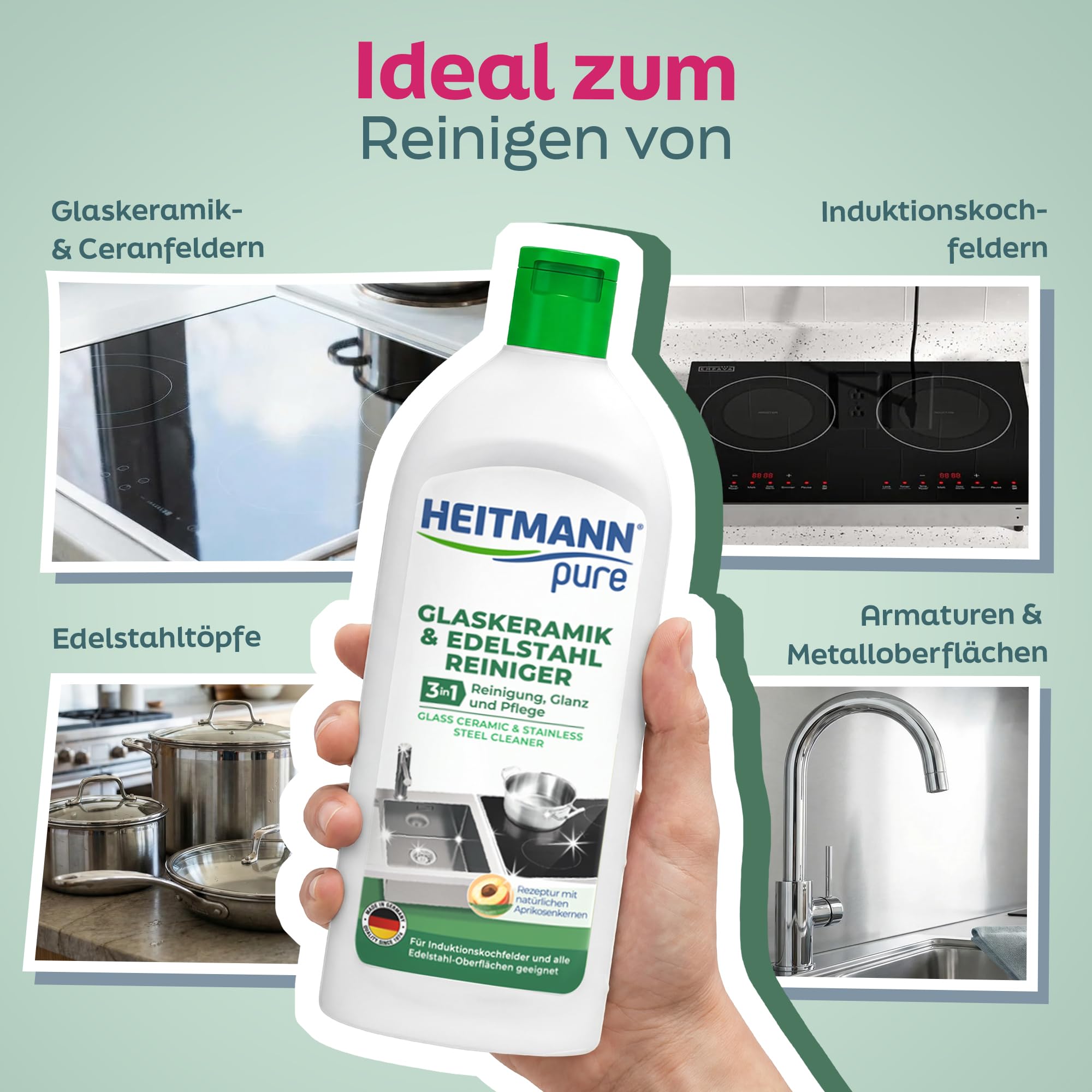 heitmann-pure-glaskeramik-edelstahlreiniger-250ml-3in1 image 3