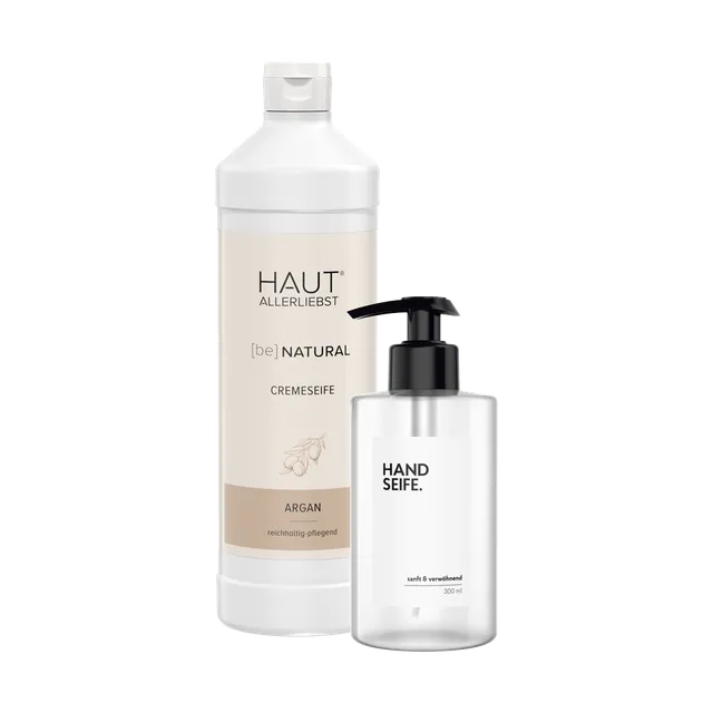haka-cremeseife-argan-1l-seifenspender-300ml-set image 1