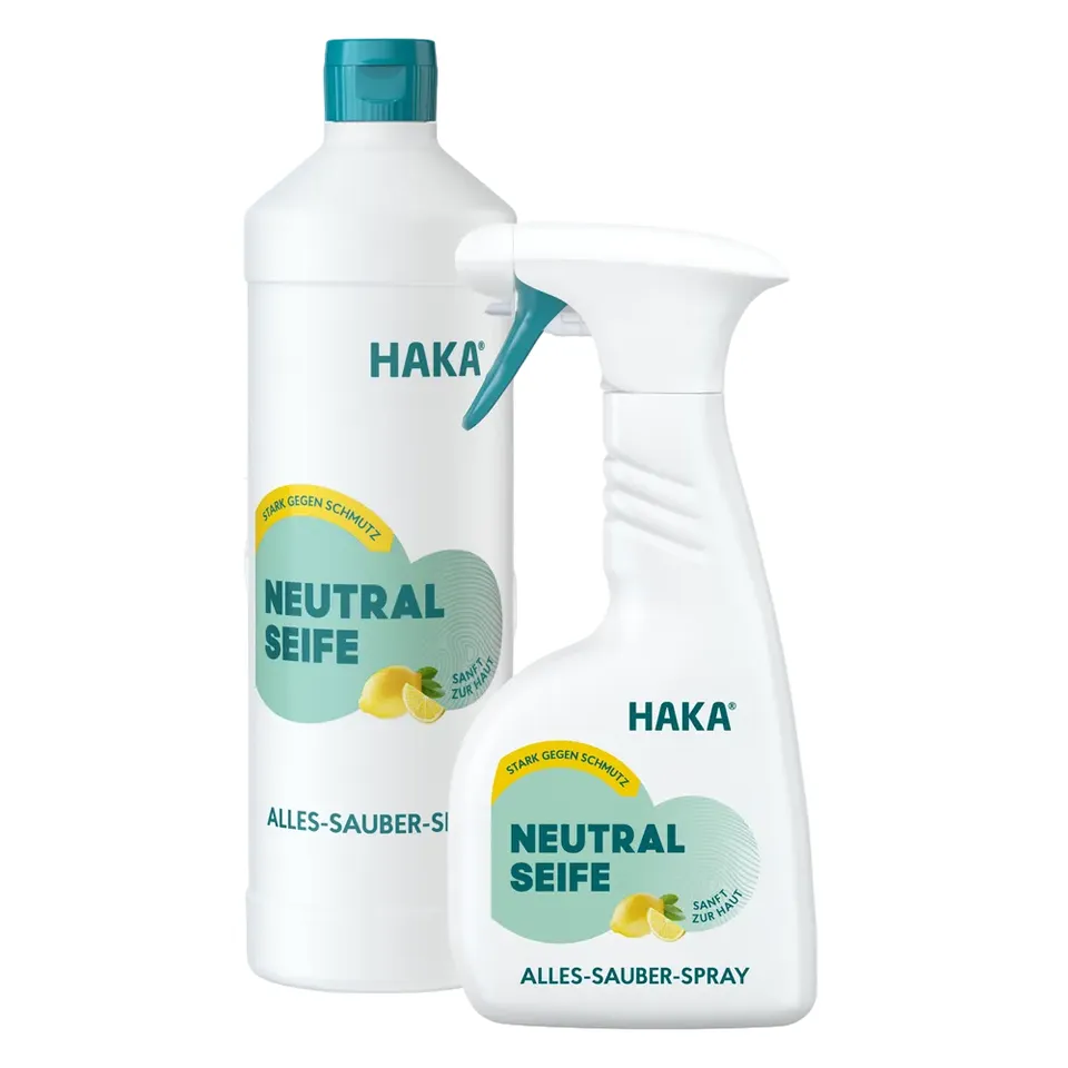 haka-neutralseife-spray-set-allzweckreiniger-500ml-1l-zitrone image 1