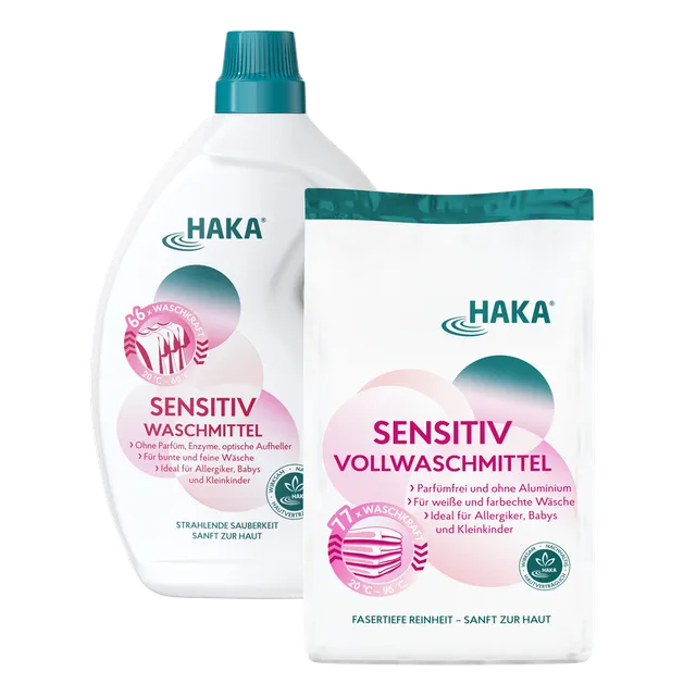 haka-neutralseife-sensitiv-waschmittel-set-pulver-3kg-2l image 1