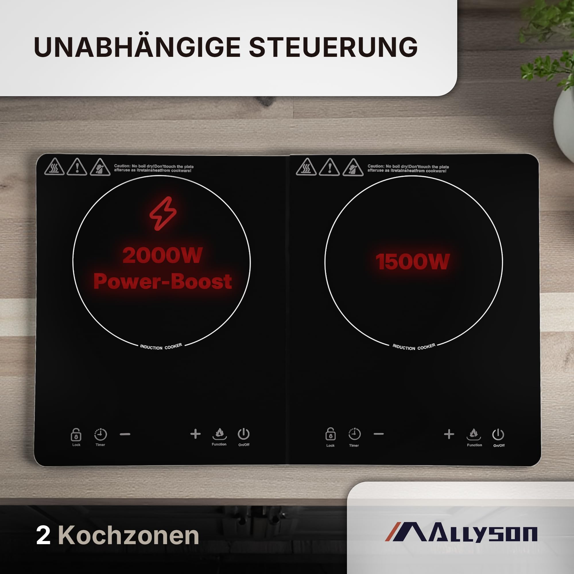 allyson-induktionskochfeld-2-platten-3500w-tragbar-schwarz image 2