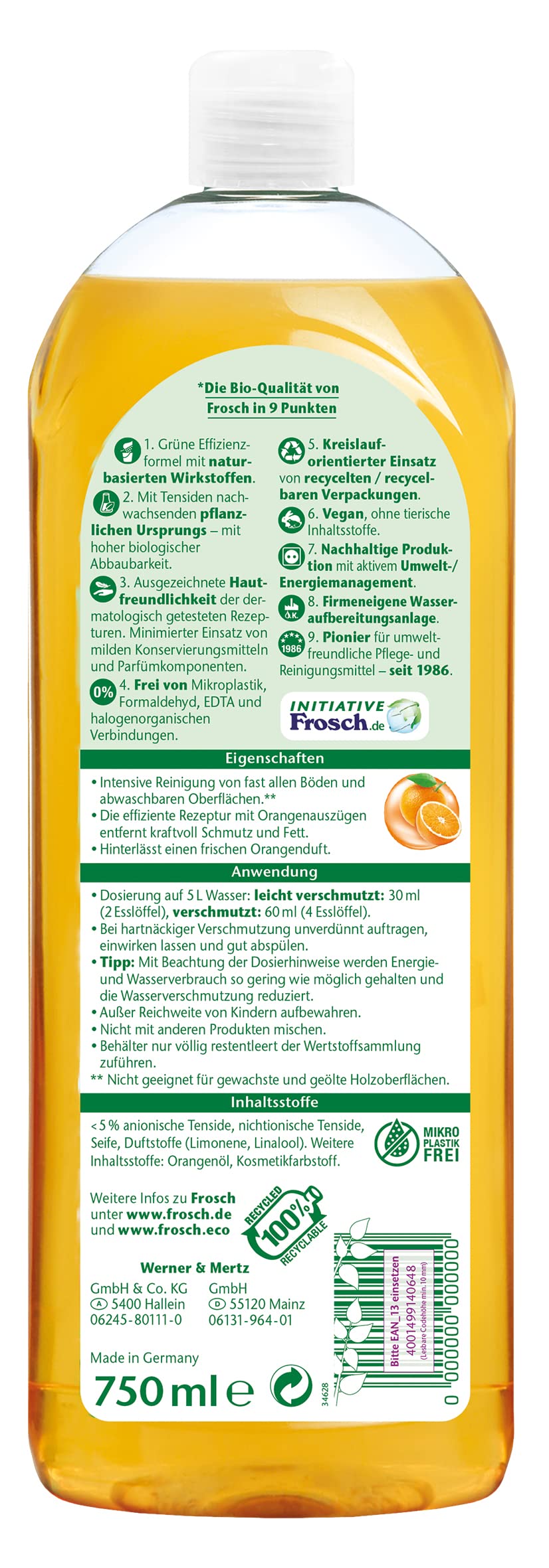 frosch-orangen-universal-reiniger-allzweckreiniger-750ml-orange image 2