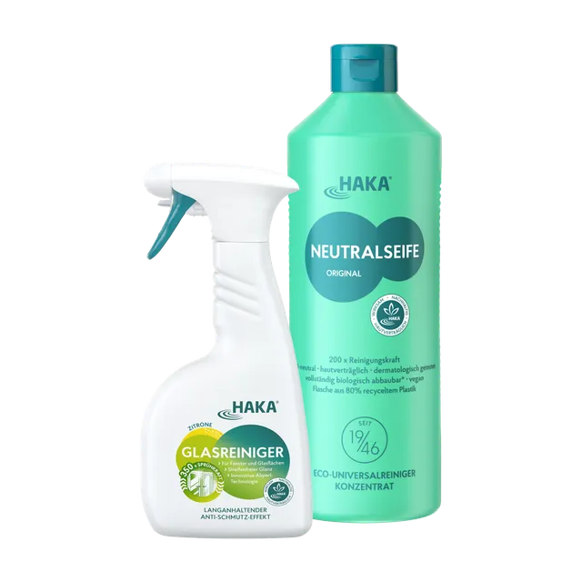 haka-neutralseife-set-glasklar-glasreiniger-set-500-ml-1-kg image 1