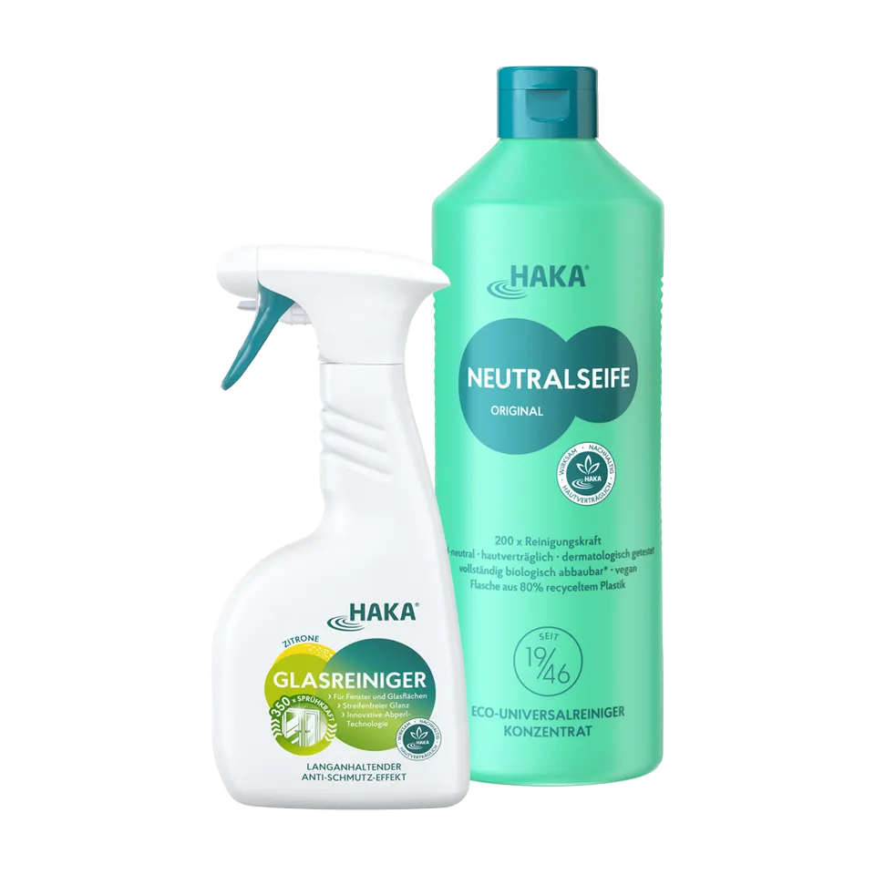 haka-neutralseife-set-glasklar-glasreiniger-set-500-ml-1-kg image 1