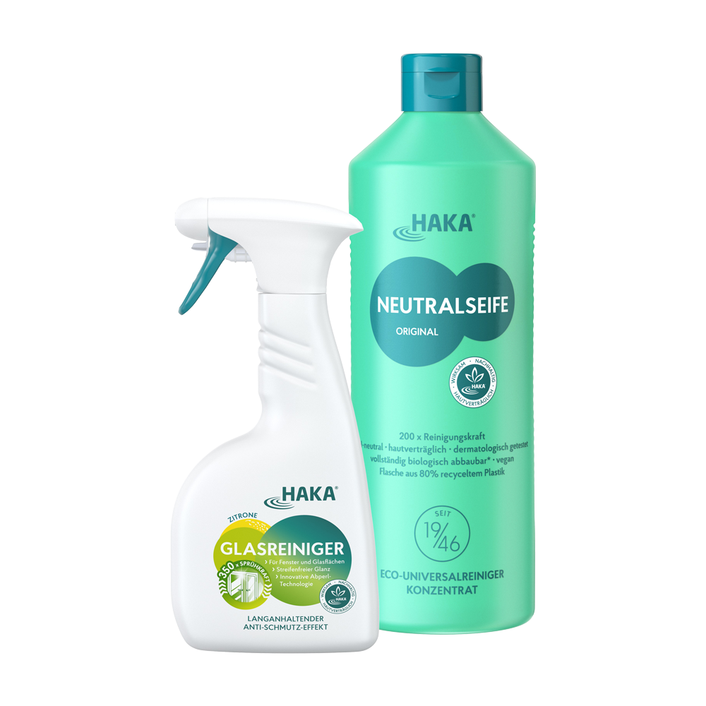 haka-neutralseife-set-glasklar-glasreiniger-set-500-ml-1-kg image 1