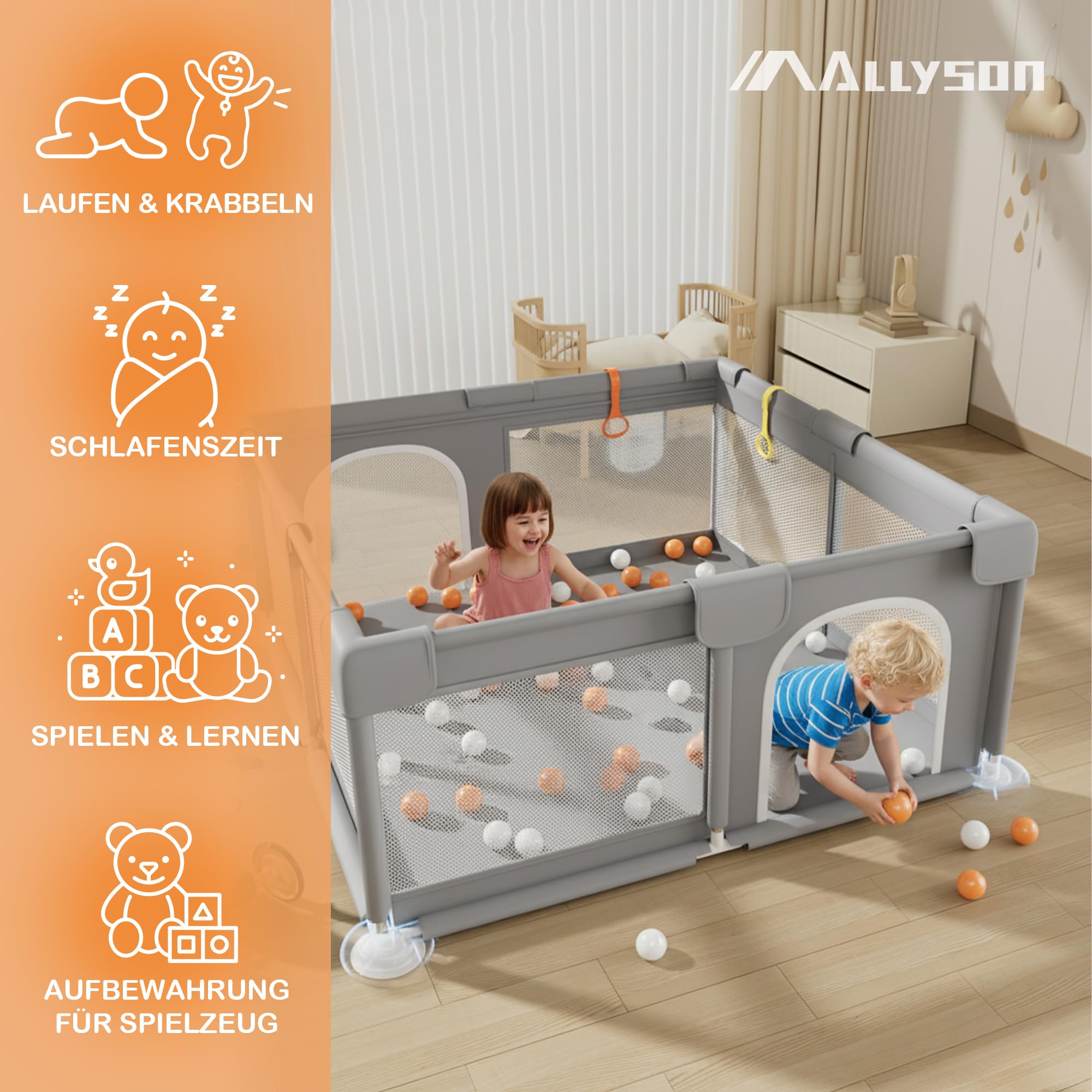 allyson-laufstall-laufgitter-baby-grau-130x130-cm-mit-matte image 5