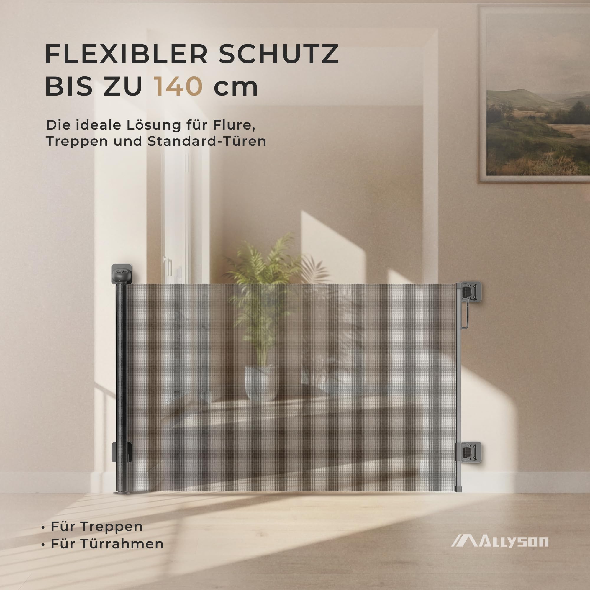 allyson-treppenschutzgitter-140-cm-schwarz-f-r-baby-hund image 2