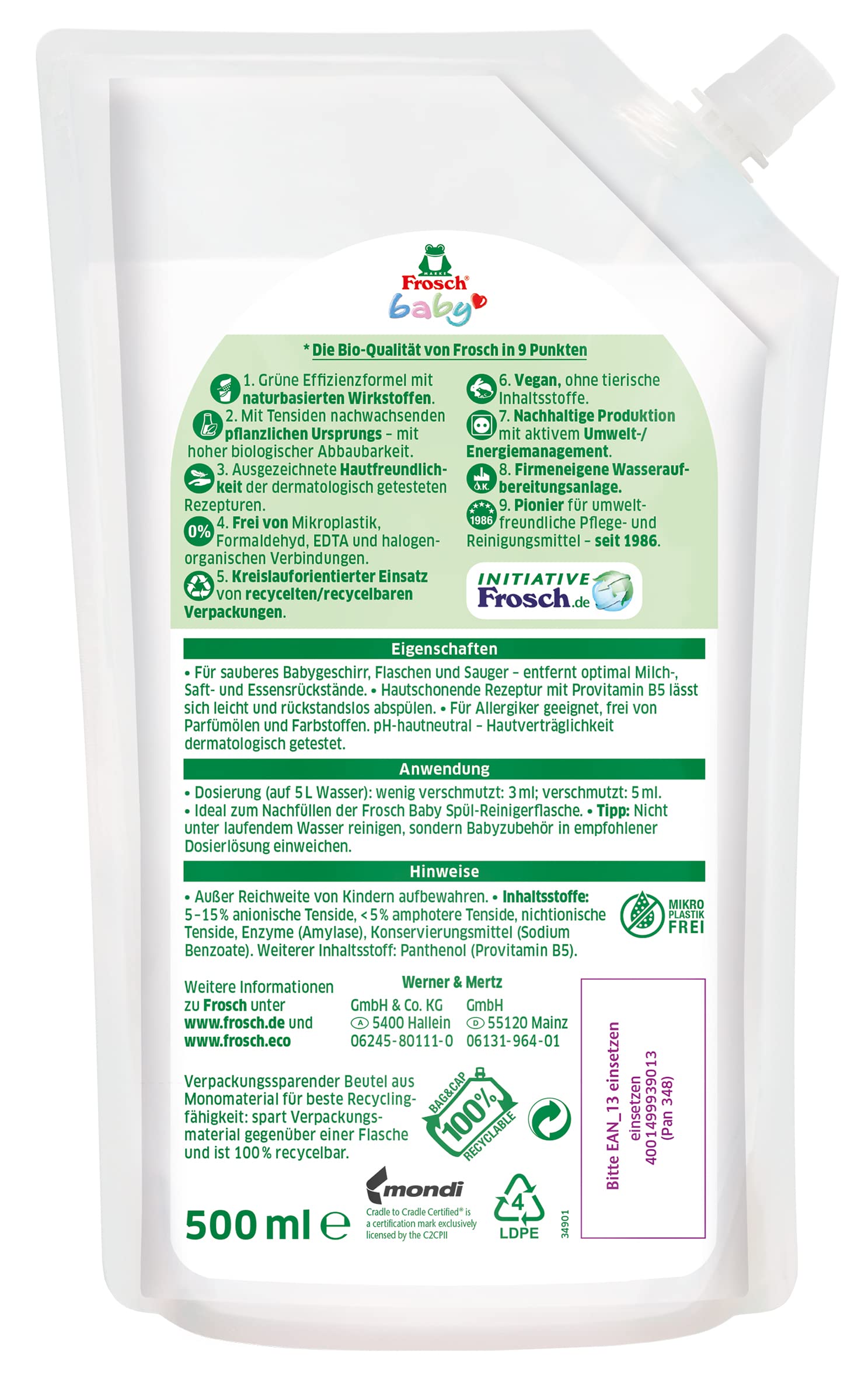 frosch-baby-sp-l-reiniger-nachf-llbeutel-500ml-hautneutral image 2