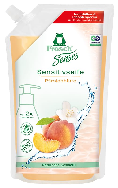 frosch-senses-sensitivseife-pfirsichbl-te-500-ml-vegan image 1