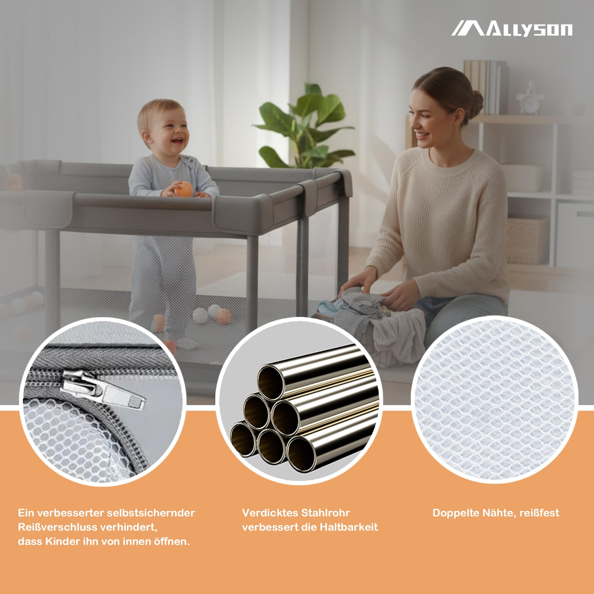allyson-laufstall-laufgitter-baby-dunkelgrau-130x130-cm-matte image 7