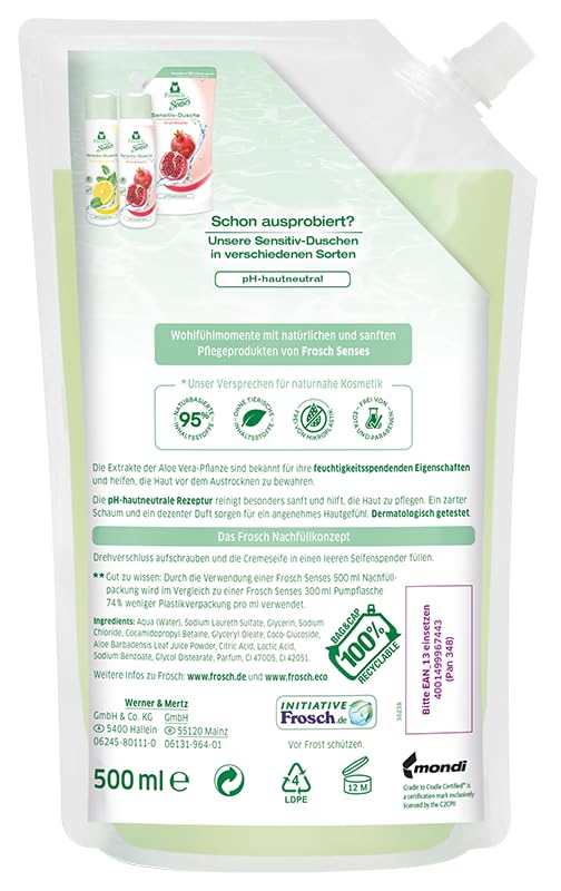frosch-senses-cremeseife-aloe-vera-500-ml-nachf-ller image 2