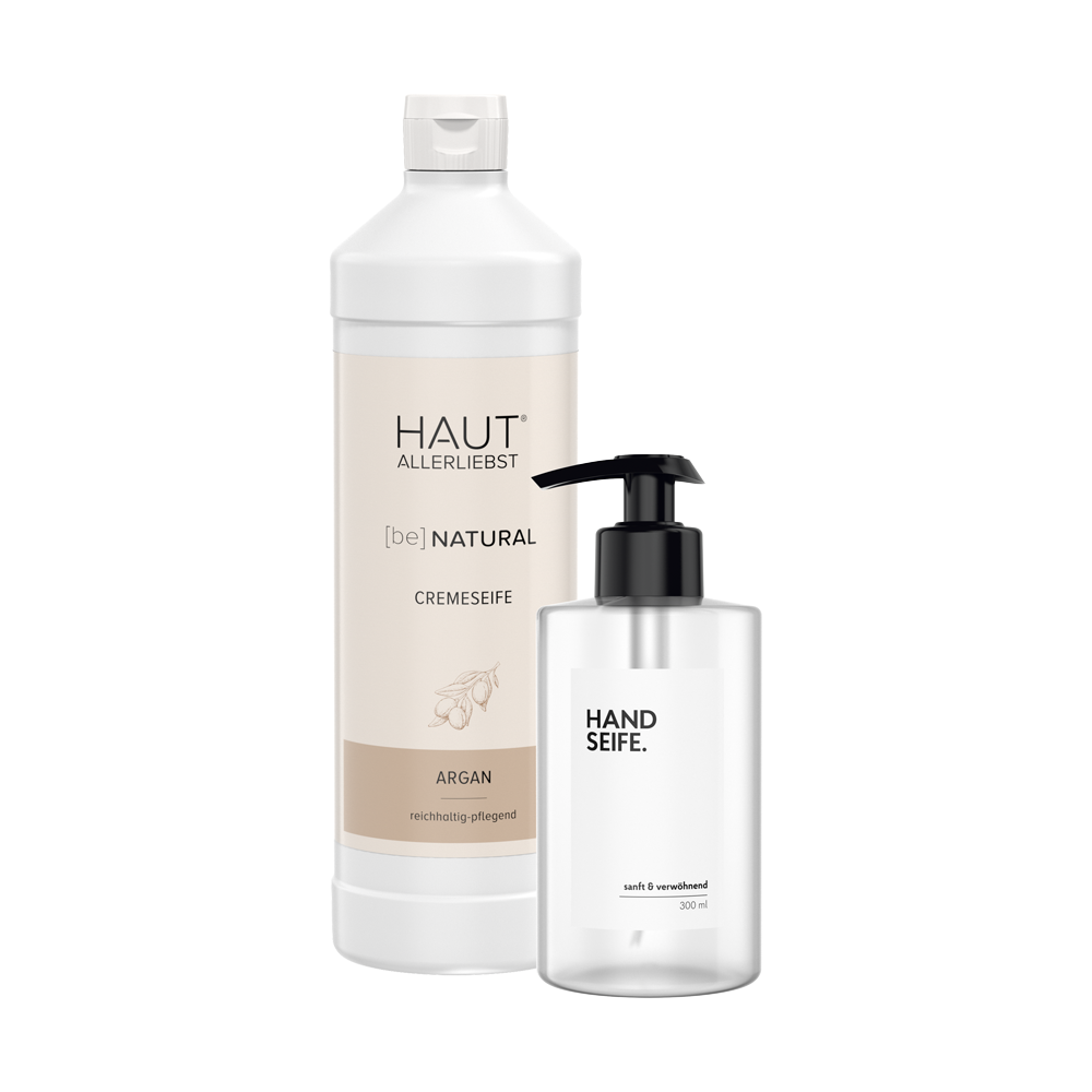 haka-cremeseife-argan-1l-seifenspender-300ml-set image 1